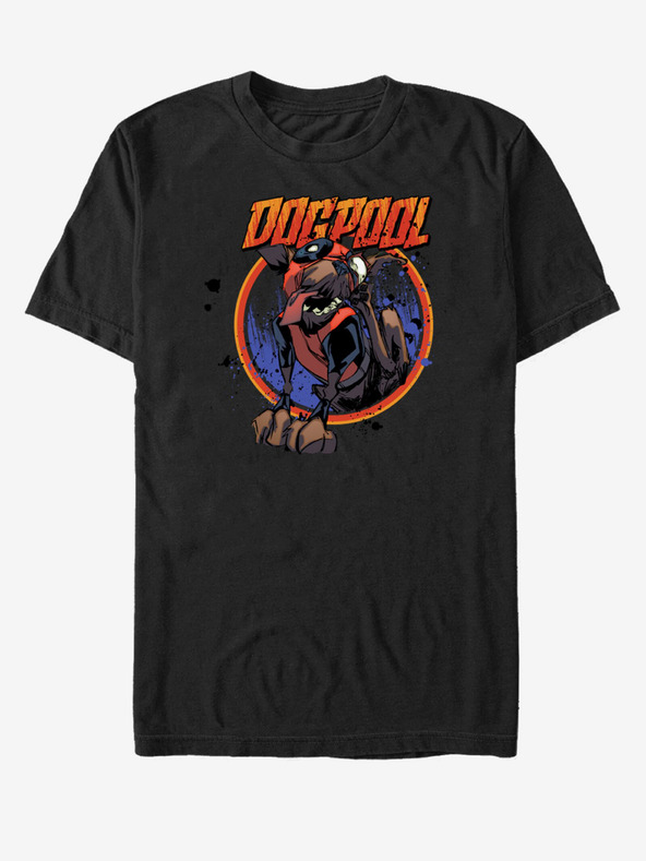 ZOOT.Fan Černé unisex tričko Marvel Doggypool