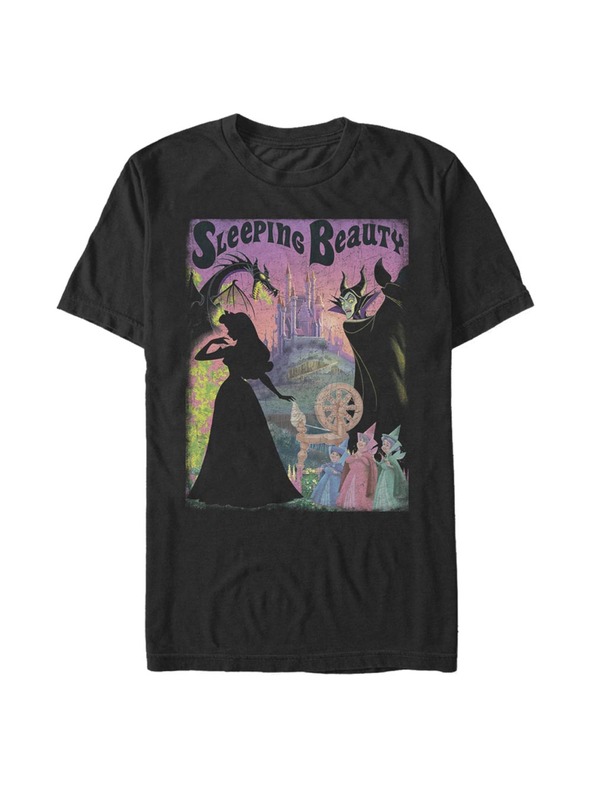 ZOOT.Fan Černé pánské tričko Disney Sleeping Beauty Poster