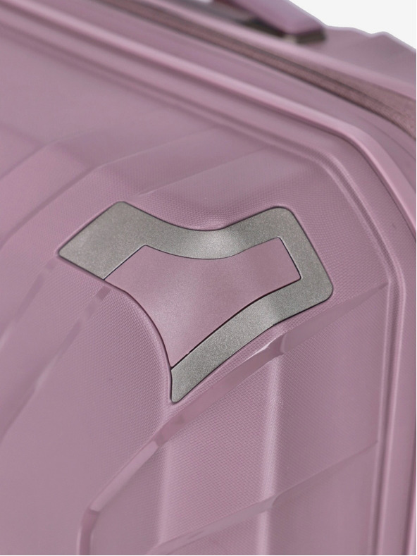 Travelite Růžový dámský cestovní kufr Travelite Elvaa 4w M Rosé