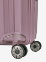Travelite Růžový dámský cestovní kufr Travelite Elvaa 4w M Rosé