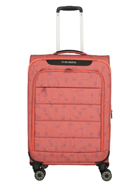 Travelite Cestovní kufr Travelite Skaii 4w M Print Peach