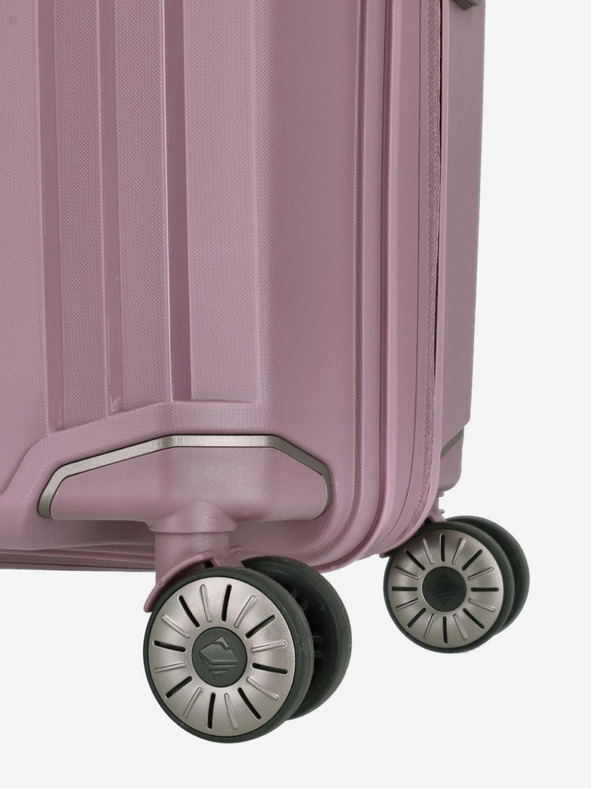 Travelite Sada tří dámských cestovních kufrů v růžové barvě Travelite Elvaa 4w S,M,L Rosé