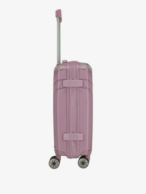 Travelite Sada tří dámských cestovních kufrů v růžové barvě Travelite Elvaa 4w S,M,L Rosé