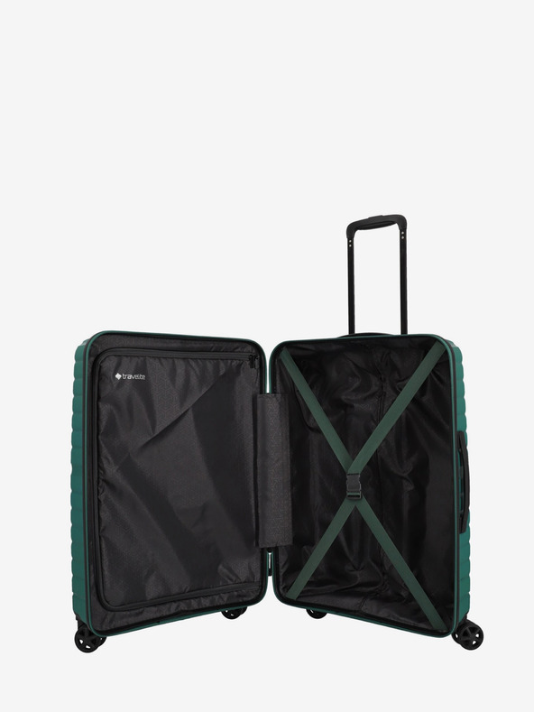 Travelite Petrolejový cestovní kufr Travelite Trient M Green