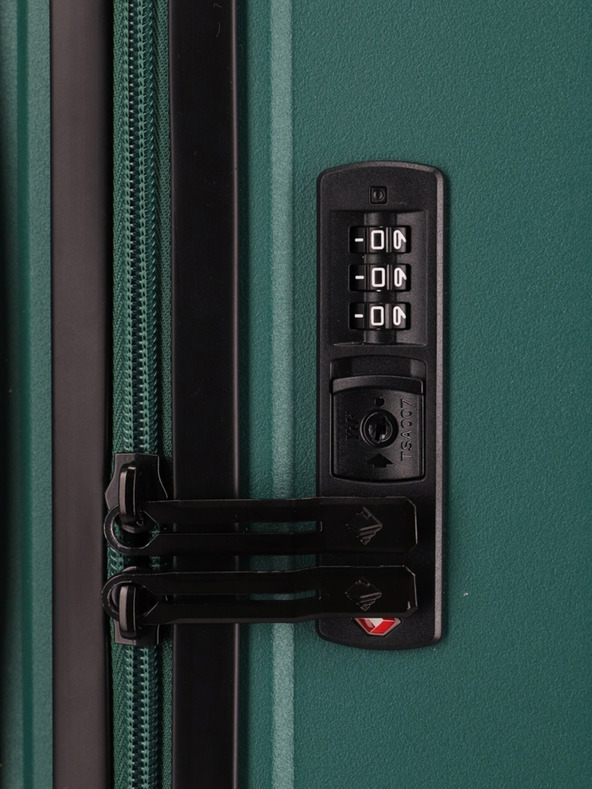 Travelite Petrolejový cestovní kufr Travelite Trient M Green