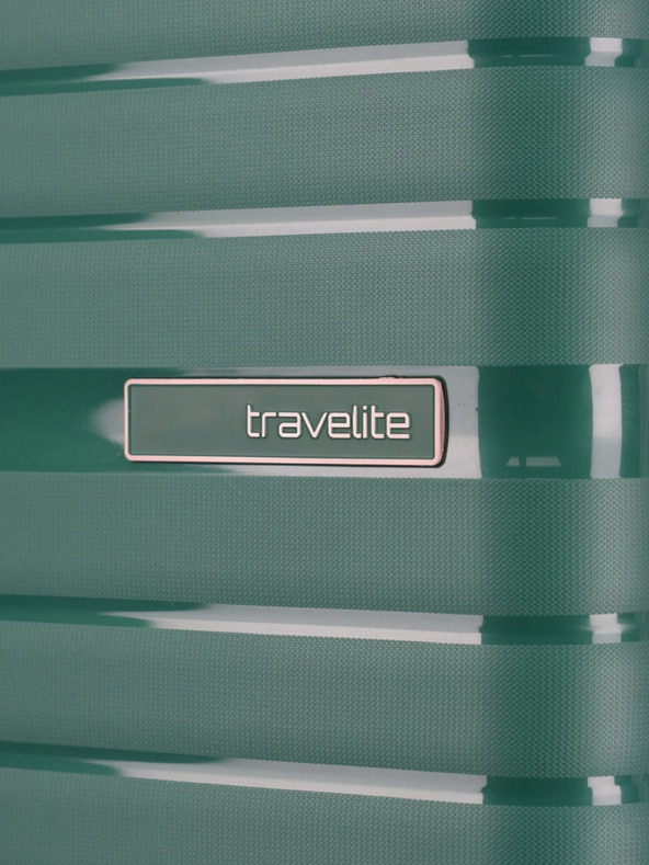Travelite Petrolejový cestovní kufr Travelite Trient M Green