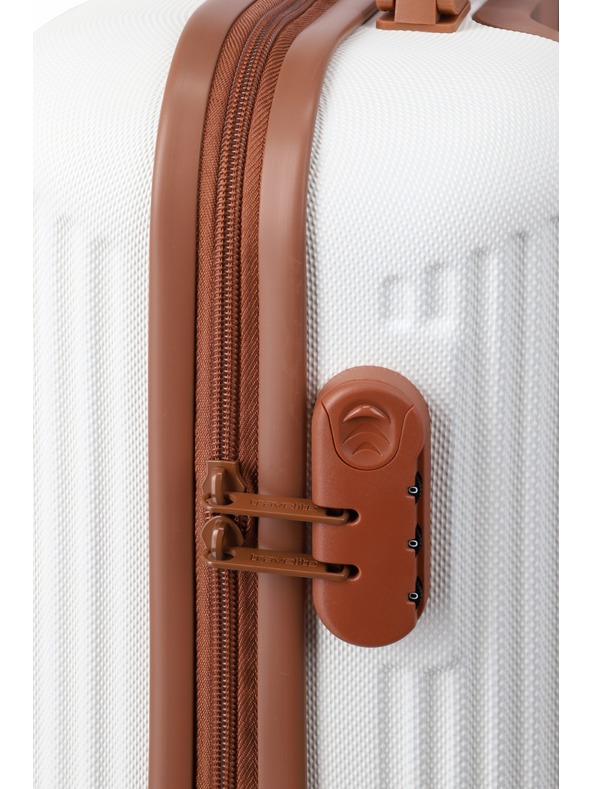 Travelite Sada cestovních kufrů Travelite Bali S,M,L White/Cognac