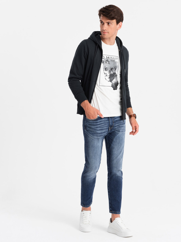 Ombre Clothing Pánská bavlněná mikina BASIC s rozepínáním  Ombre Clothing