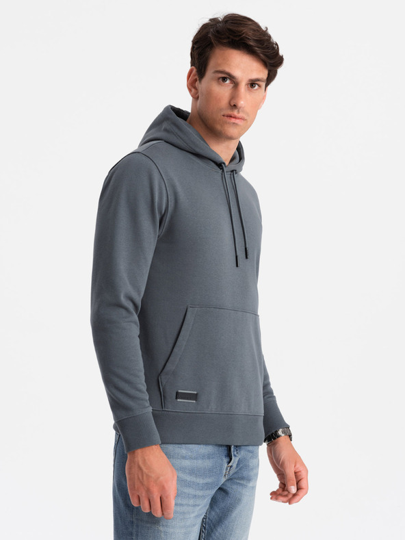 Ombre Clothing Pánská bavlněná klokaní mikina BASIC s kapucí  Ombre Clothing