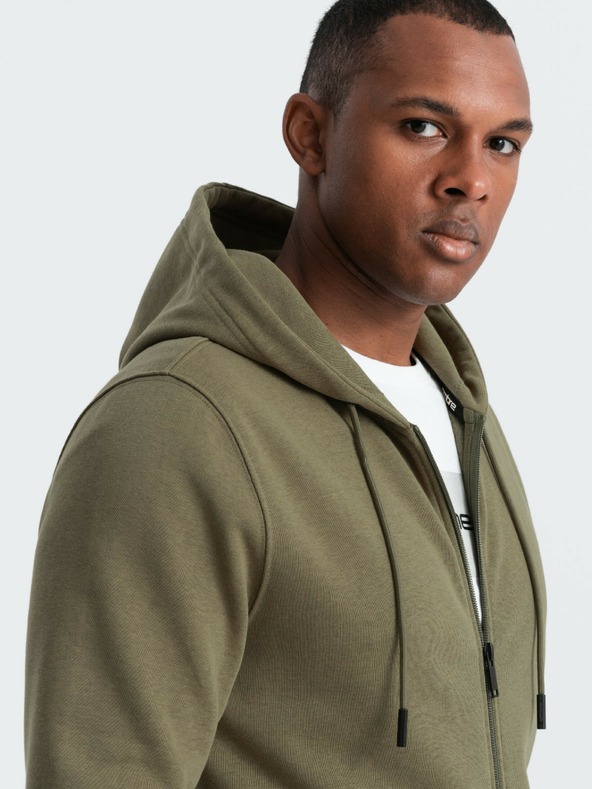 Ombre Clothing Pánská bavlněná elastická mikina BASIC  Ombre Clothing