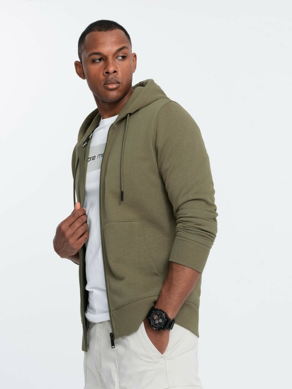 Ombre Clothing Pánská bavlněná elastická mikina BASIC  Ombre Clothing