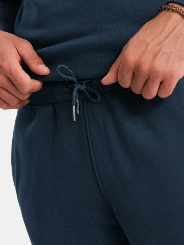 Ombre Clothing BASIC pánská bavlněná mikina BASIC tmavě modrá Ombre Clothing