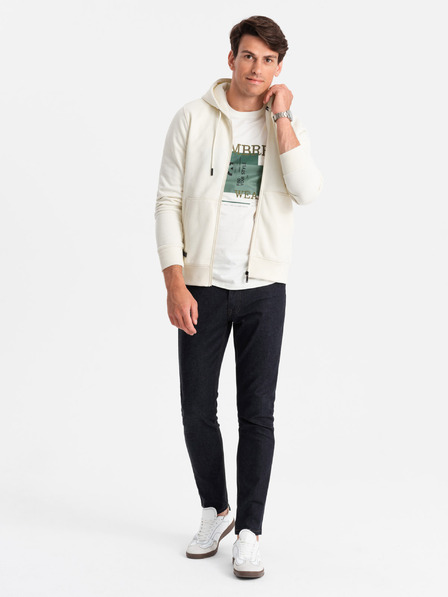 Ombre Clothing Pánská bavlněná mikina BASIC s rozepínáním  Ombre Clothing