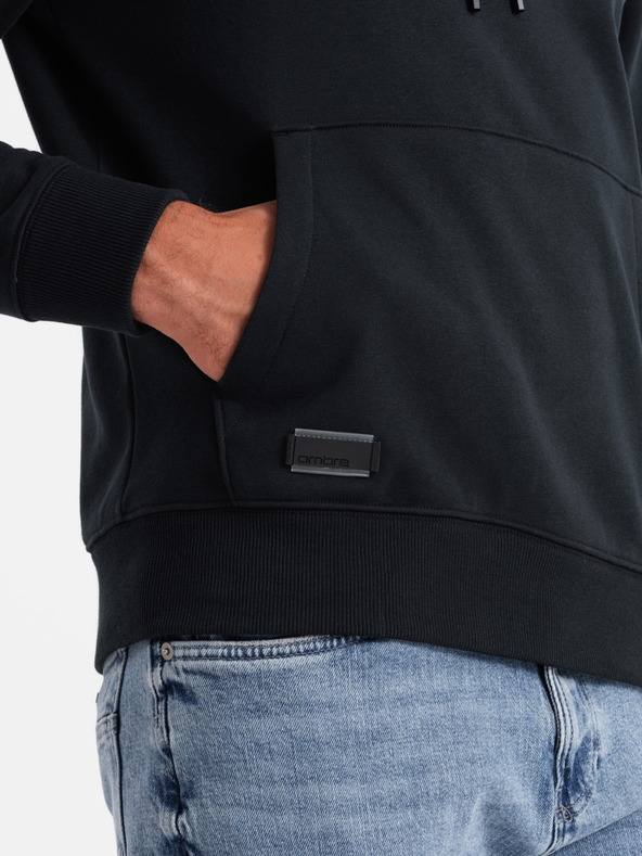 Ombre Clothing Pánská bavlněná klokaní mikina BASIC s kapucí  Ombre Clothing