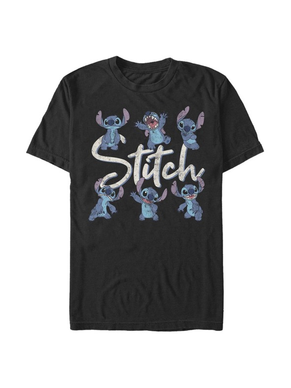 ZOOT.Fan Černé pánské tričko Disney STITCH POSES
