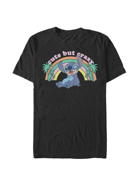 ZOOT.Fan Černé pánské tričko Disney Kawaii Stitch