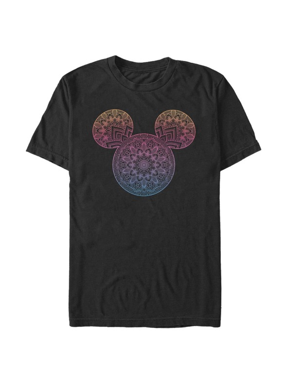 ZOOT.Fan Černé pánské tričko Disney Mickey Mandala Fill
