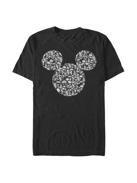 ZOOT.Fan Černé pánské tričko Disney Mickey Icons Fill