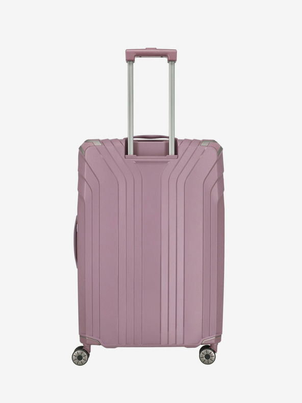 Travelite Růžový dámský cestovní kufr Travelite Elvaa 4w L Rosé