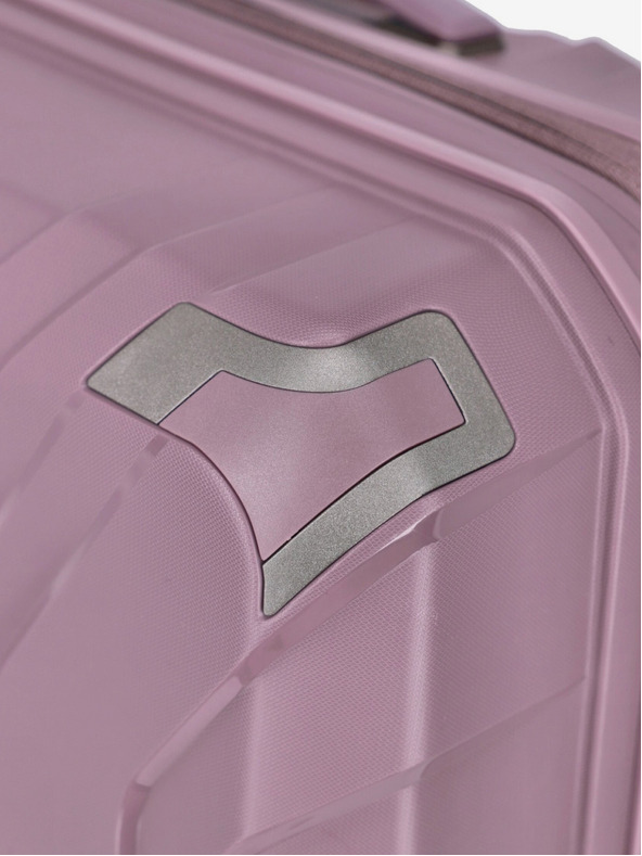 Travelite Růžový dámský cestovní kufr Travelite Elvaa 4w L Rosé