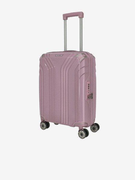 Travelite Růžový dámský cestovní kufr Travelite Elvaa 4w S Rosé