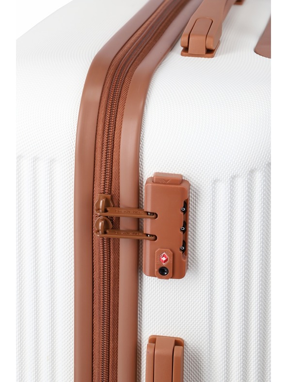 Travelite Cestovní kufr Travelite Bali M White/Cognac