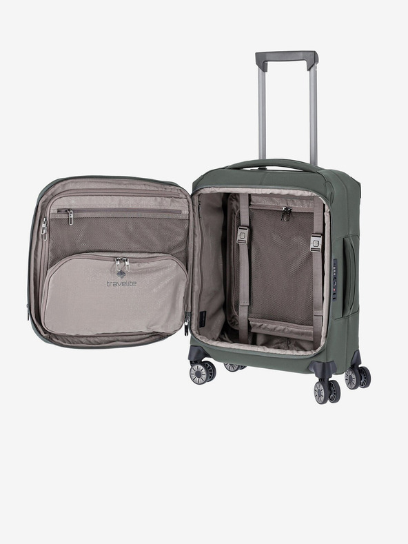 Travelite Zelený cestovní kufr Travelite Priima S