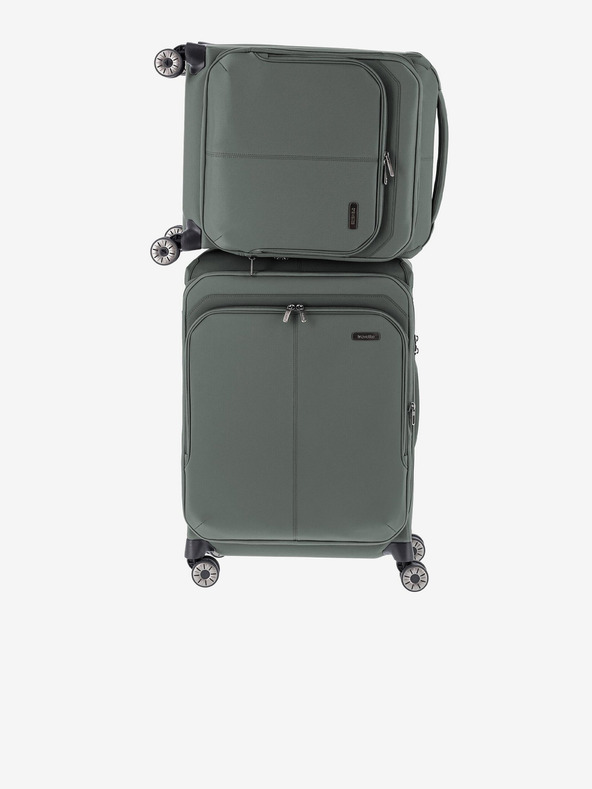 Travelite Zelený cestovní kufr Travelite Priima S