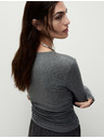 Marks & Spencer Nabíraný top s kulatým výstřihem ke krku Marks & Spencer šedá