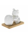 Casa de Engel Porcelánová slánka a pepřenka na bambusovém tácku - medvídek, 1/54