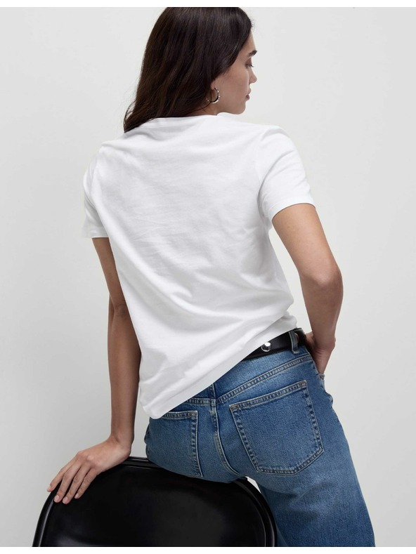 Marks & Spencer Tričko z čisté bavlny Marks & Spencer bílá