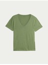 Marks & Spencer Tričko z čisté bavlny s výstřihem do V Marks & Spencer zelená