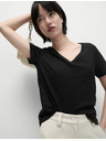 Marks & Spencer Tričko z čisté bavlny s výstřihem do V Marks & Spencer černá