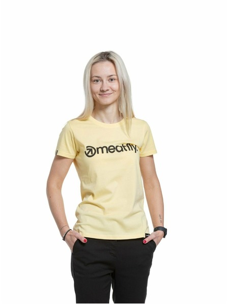 Meatfly Meatfly dámské tričko Ladies MF Logo Light Yellow | Žlutá | Velikost XS | 100% bavlna