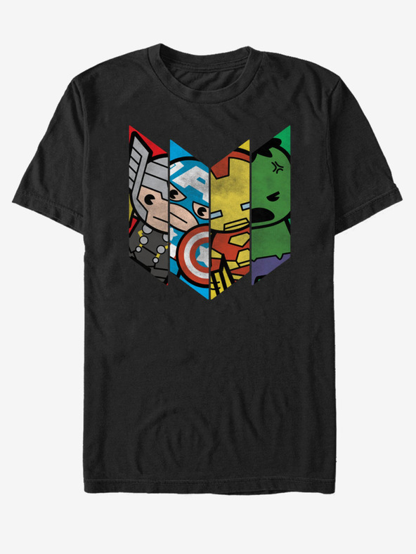 ZOOT.Fan Černé unisex tričko Marvel Chevron Avenge