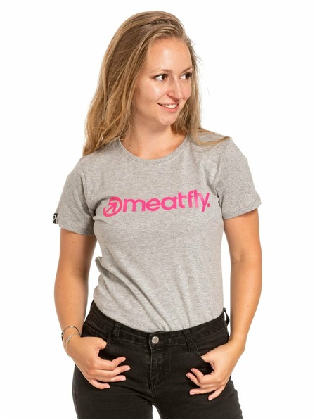 Meatfly Meatfly dámské tričko Ladies MF Logo Grey Heather | Šedá | Velikost