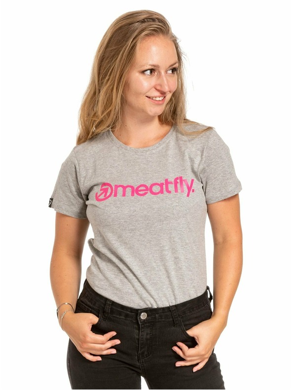 Meatfly Meatfly dámské tričko Ladies MF Logo Grey Heather | Šedá | Velikost