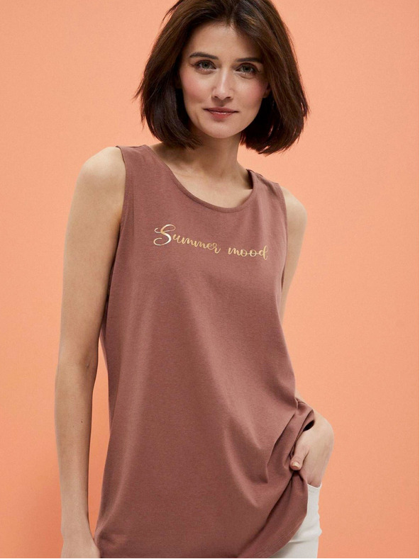 Moodo Hnědé dámské tílko Moodo