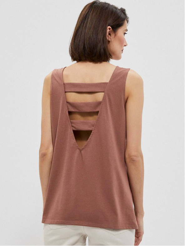 Moodo Hnědé dámské tílko Moodo