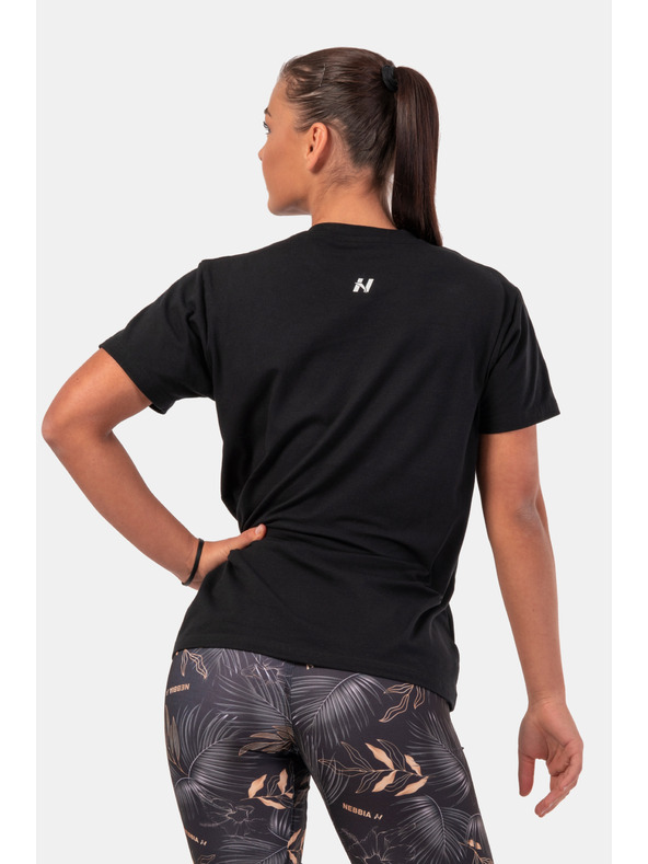 Nebbia Invisible Logo NEBBIA tričko 602 Black Nebbia