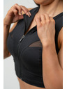 Nebbia NEBBIA Dámský crop top s vysokou podporou INTENSE Mesh 842 Gold Nebbia