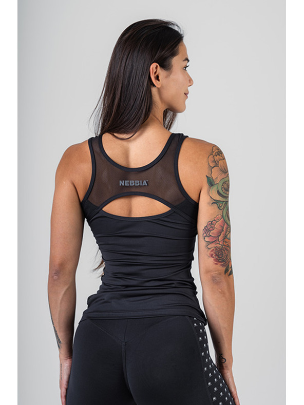 Nebbia Fitness tílko MESH 444 S,black