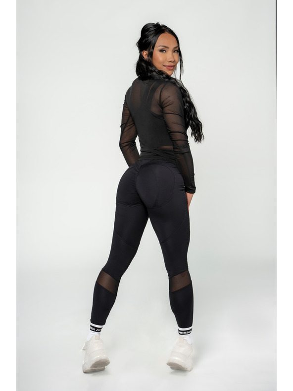 Nebbia NEBBIA Dámský top s dlouhým rukávem INTENSE Sheer 847 Gold Nebbia