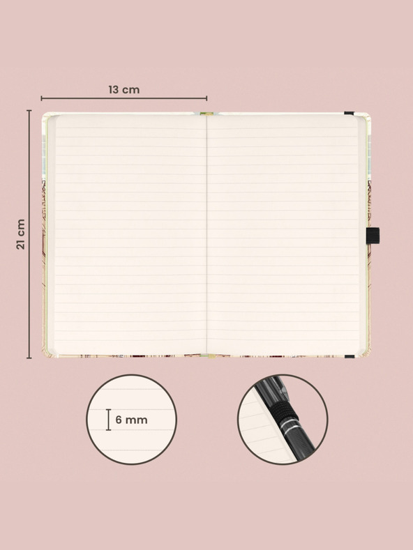 NOTIQUE NOTIQUE Notes Praha, linkovaný, 13 x 21 cm