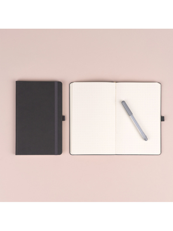 NOTIQUE NOTIQUE Notes Šedý, tečkovaný, 13 x 21 cm BAAGL