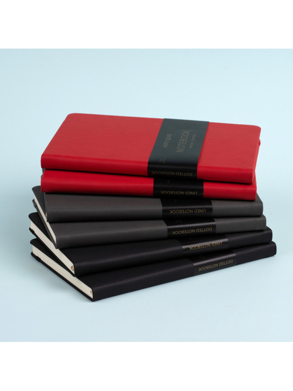 NOTIQUE NOTIQUE Notes Šedý, tečkovaný, 13 x 21 cm BAAGL