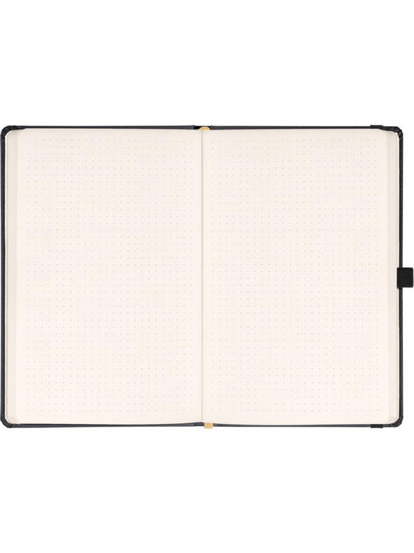 NOTIQUE NOTIQUE Notes Balacron, černý, tečkovaný, 15 x 21 cm