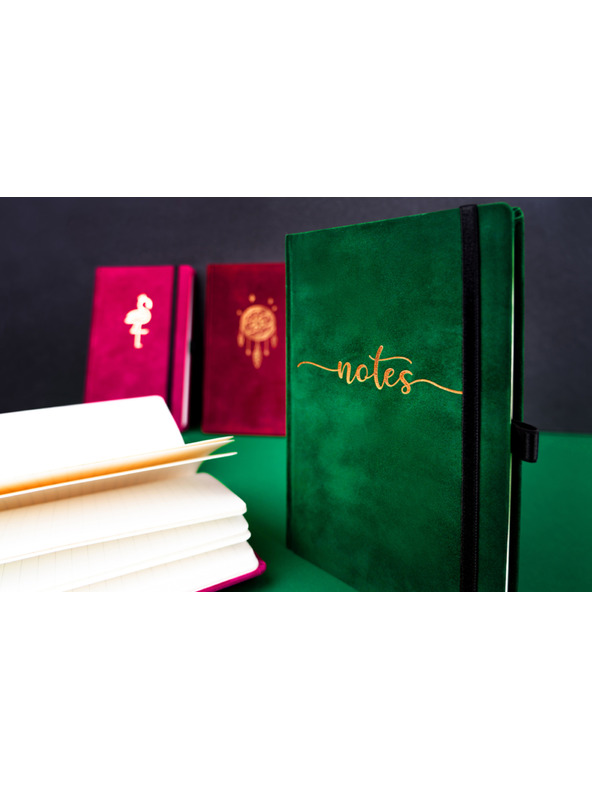 NOTIQUE NOTIQUE Notes Samet Plameňák, linkovaný, 13 x 21 cm BAAGL