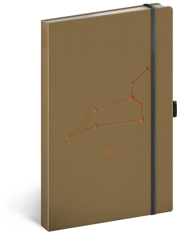 NOTIQUE NOTIQUE Notes Zvěrokruh Lev, linkovaný, 13 x 21 cm BAAGL