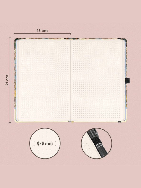 NOTIQUE NOTIQUE Notes Alfons Mucha – Zodiak, tečkovaný, 13 x 21 cm